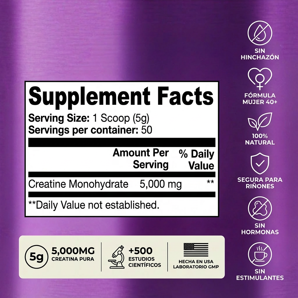 Vitaa Creatina - Recarga tu energía celular para recuperar claridad mental y vitalidad