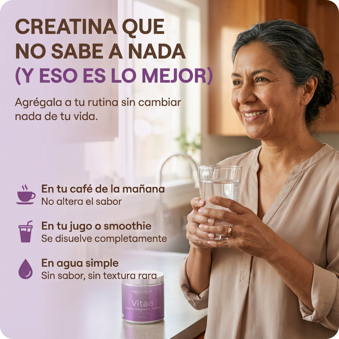 Vitaa Creatina - Recarga tu energía celular para recuperar claridad mental y vitalidad