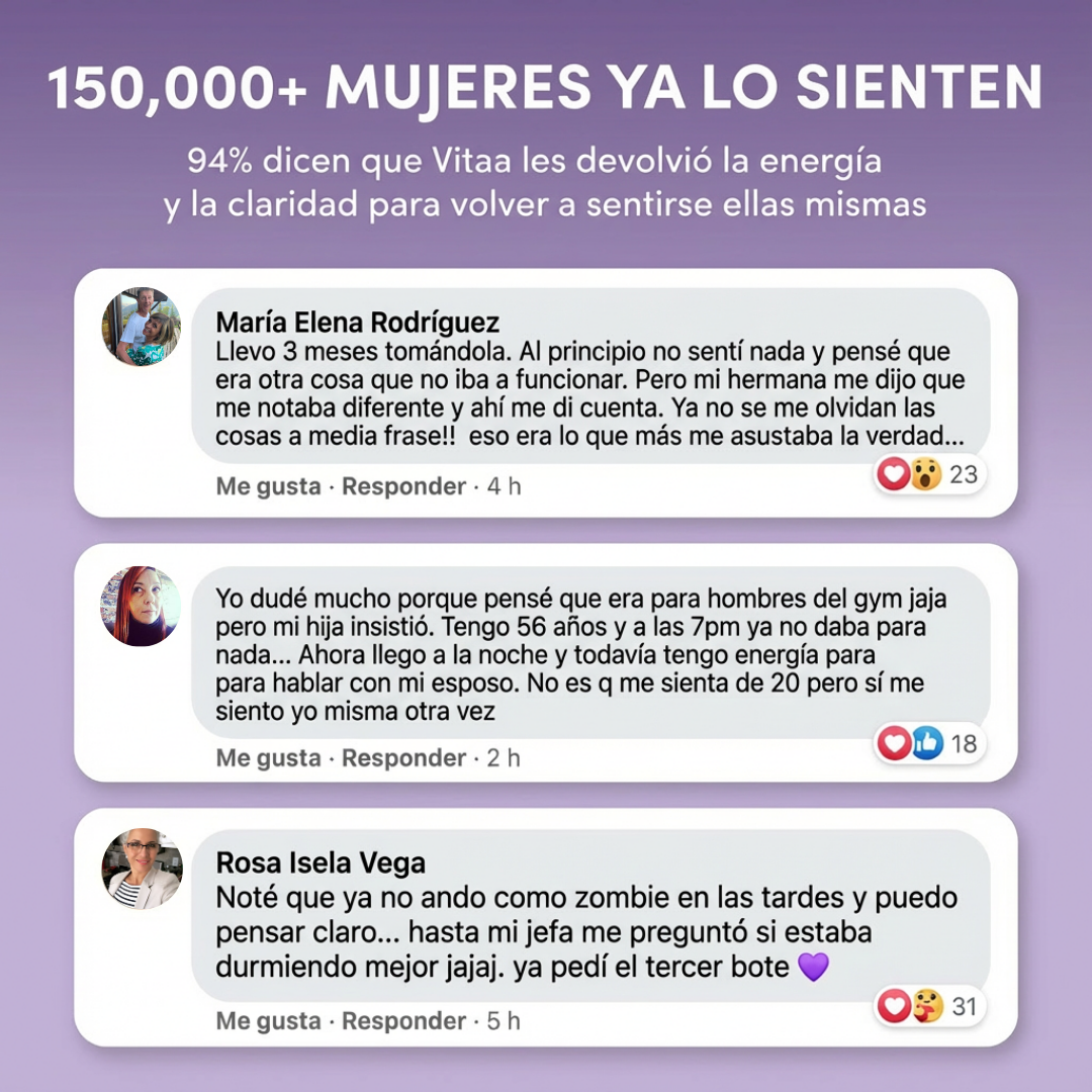 Vitaa Creatina - Recarga tu energía celular para recuperar claridad mental y vitalidad